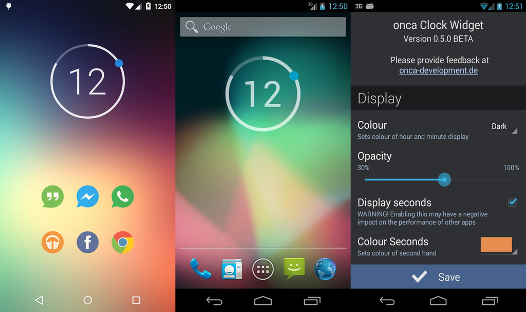 ONCA Clock Widget