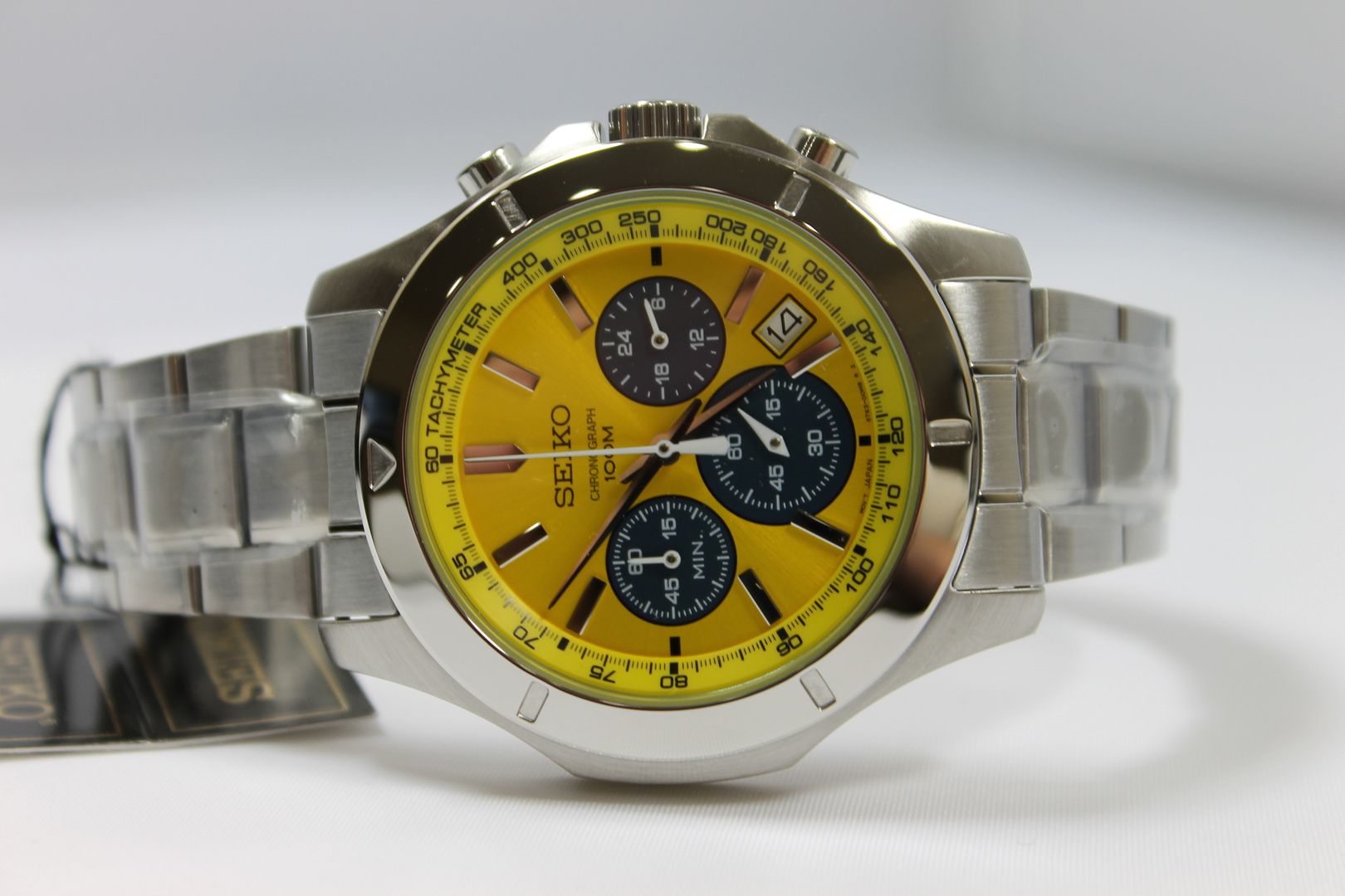 seiko yellow chronograph